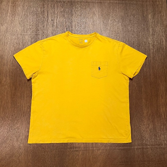 Polo Ralph Lauren Other - Retro Polo Ralph Lauren Classic Fit Jersey Pocket T-shirt Yellow Large L